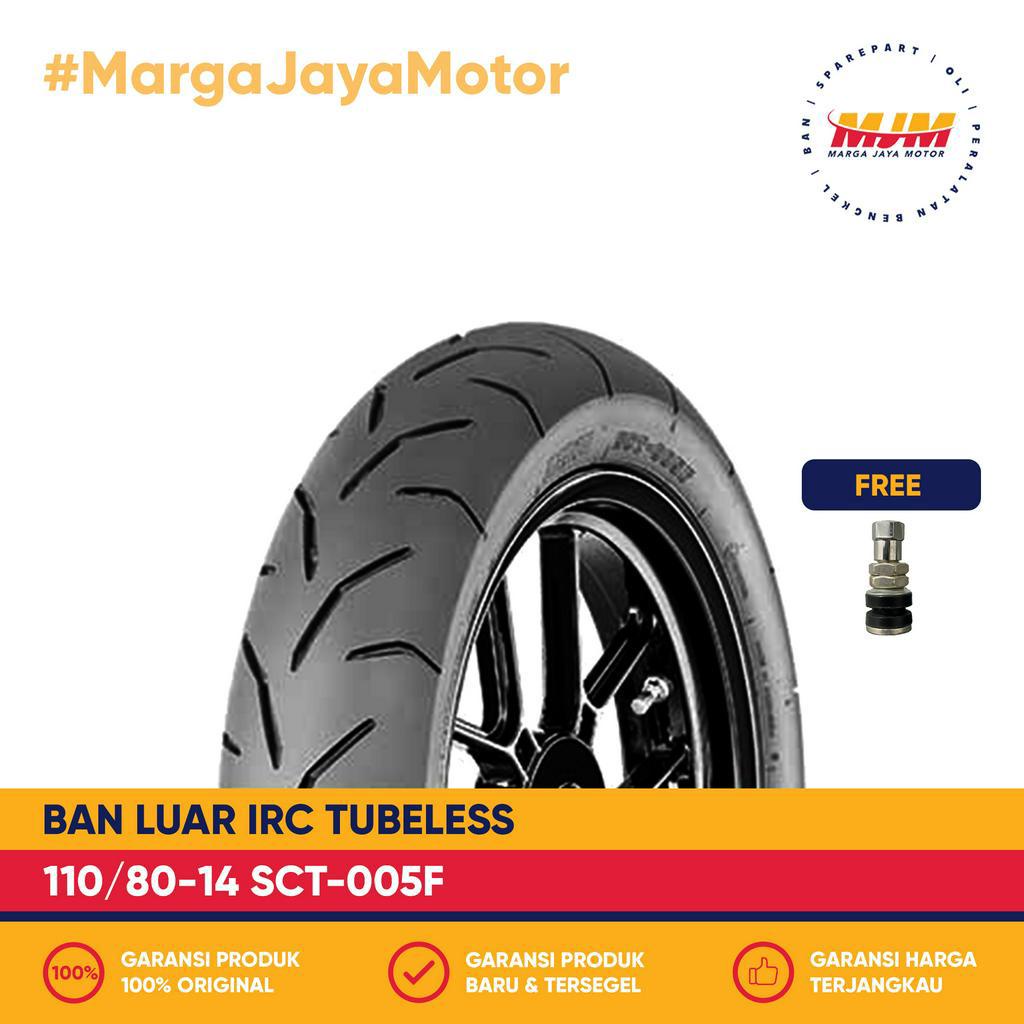 Ban Luar IRC SCT-005F 110/80-14 Tubeless Free Pentil