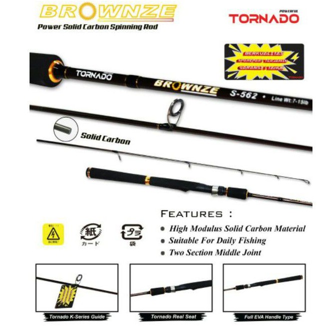 joran carbon solid tornado brownze 165