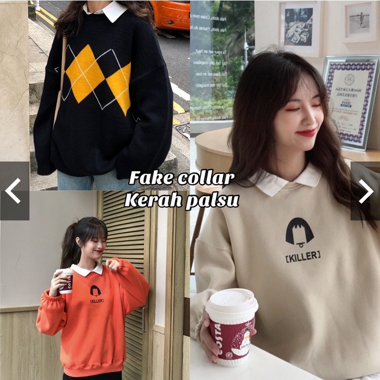 Fake Collar A8 / Kerah Palsu baju wanita baju berkerah atasan perempuan baju cewek