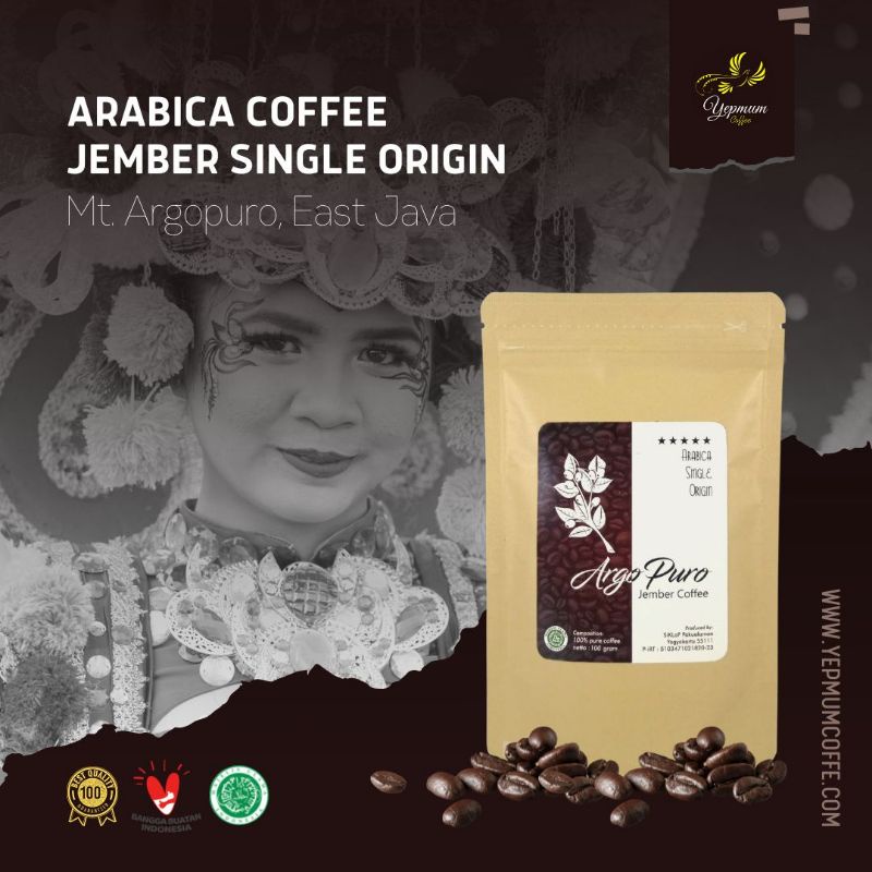 

Kopi Jember Arabica Single Origin 100g - Yepmum Coffee