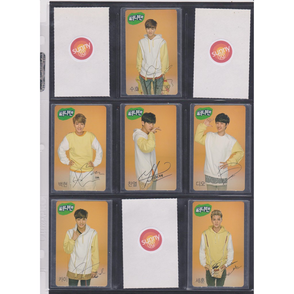 OFFICIAL EXO-K SUNNY10 VERSION 1 PHOTOCARD