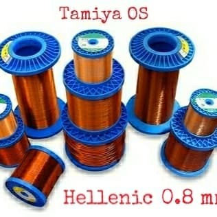 Kawat Email Tembaga Helenic per Ons  0.45 ; 0.5 ; 0.55 ; 0.6 ; 0.65 ; 0.7 ; 0.8 mm - Berat 100 gram