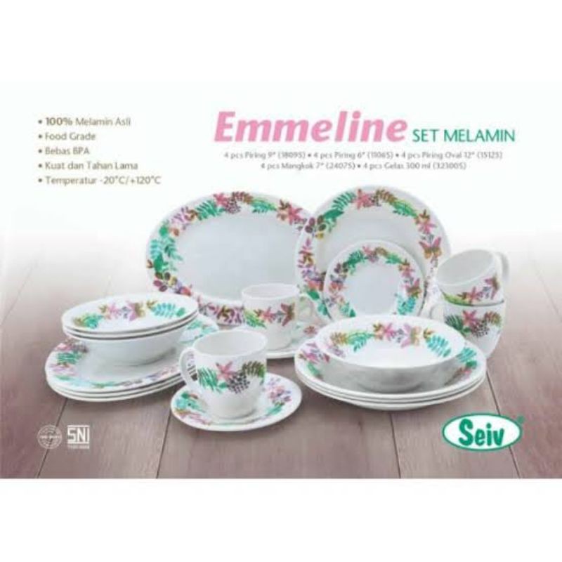 DINNER SET MELAMINE ONYX MOTIF