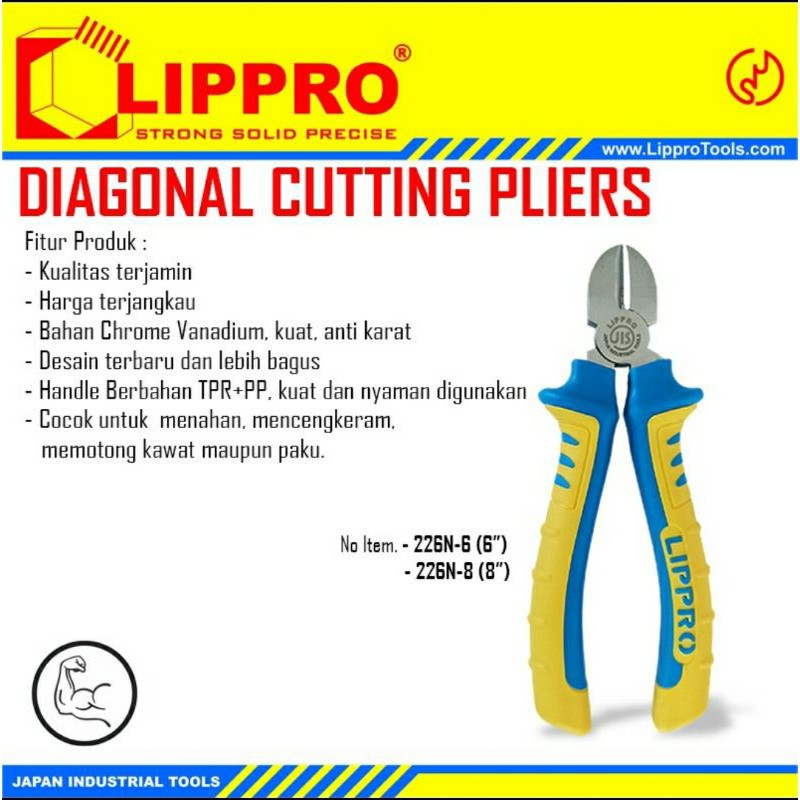 TANG POTONG LIPPRO 6&quot; DIAGONAL CUTTING HEAVY DUTY LIPRO 6 INCHI