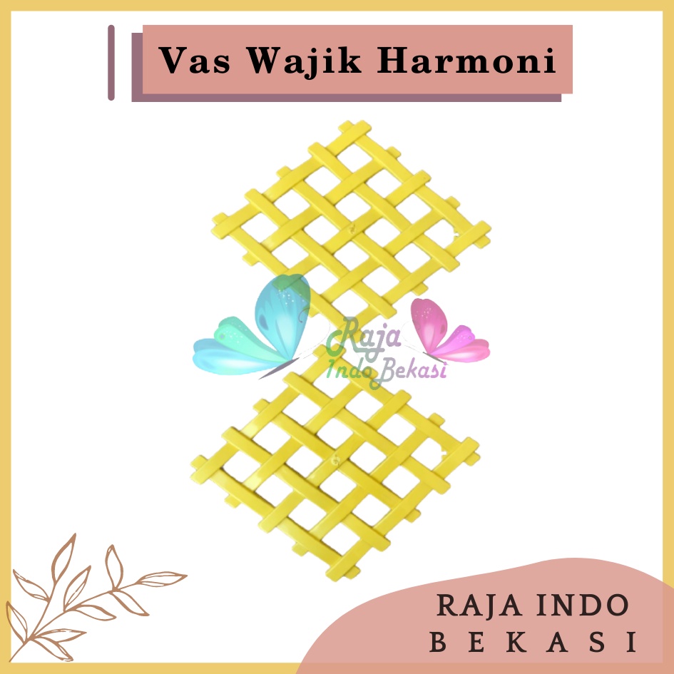 Pagar Wajik Harmoni Kuning Ornamen Bunga Vas Wajik Pagar, Jaring, Rambatan Plastik Ukuran Kecil Sedang Besar untuk Bunga Hias Artificial Hiasan Ruang Tamu Dinding Home Grosir Murah Wajik Putih / Breket/ Tatakan/ Pagar Plastik/ Bunga Plastik/ Rumput Plasti