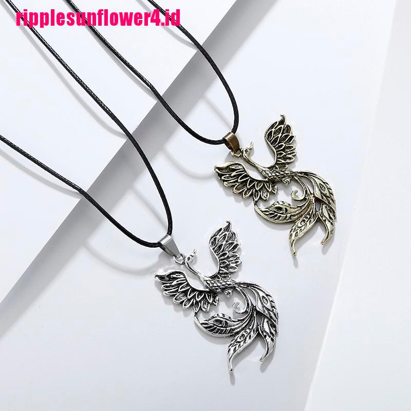 Kalung Choker Liontin Phoenix Gaya Vintage Untuk Pria / Wanita