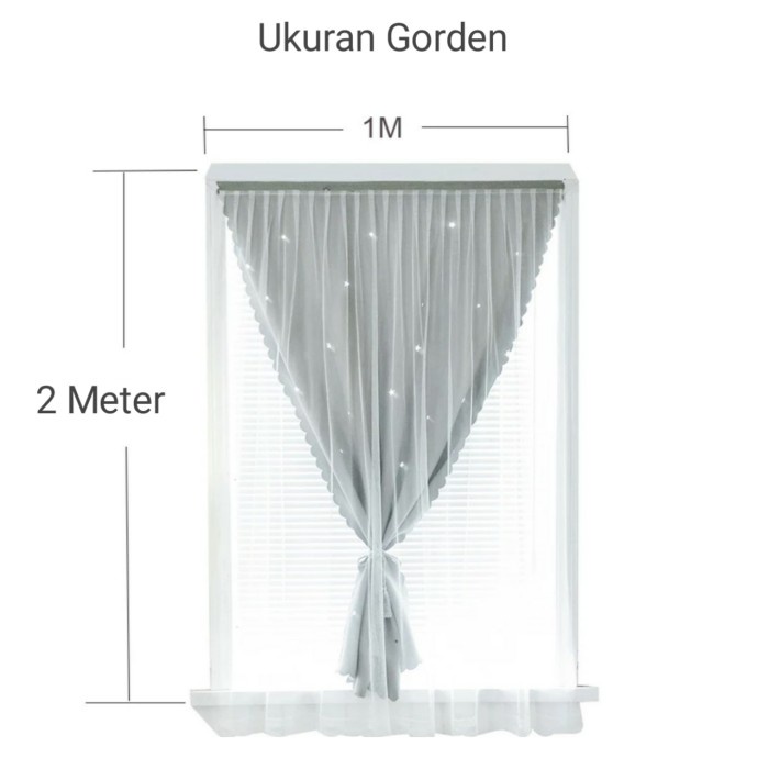 gorden- gorden tempel tanpa paku dan bor gorden blackout magic velcro -gorden.