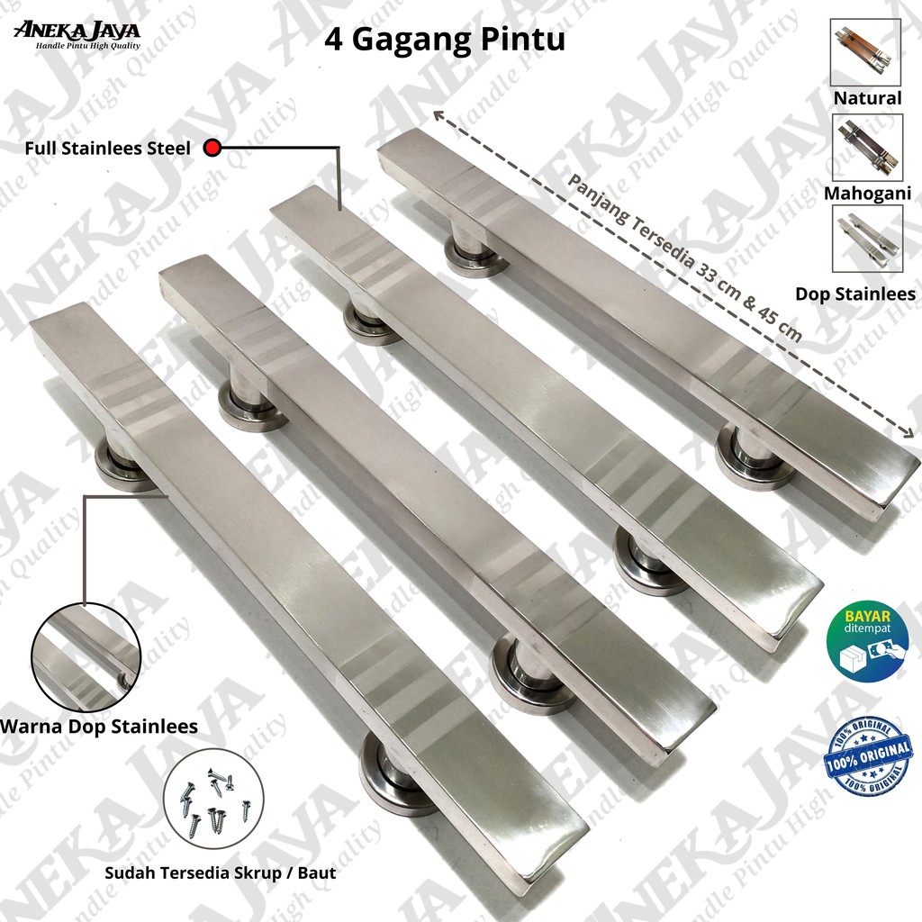 4 Gagang Pintu rumah panjnag 33 cm &amp; 45 cm | Handle Handel pintu rumah | Tarikan pintu rumah