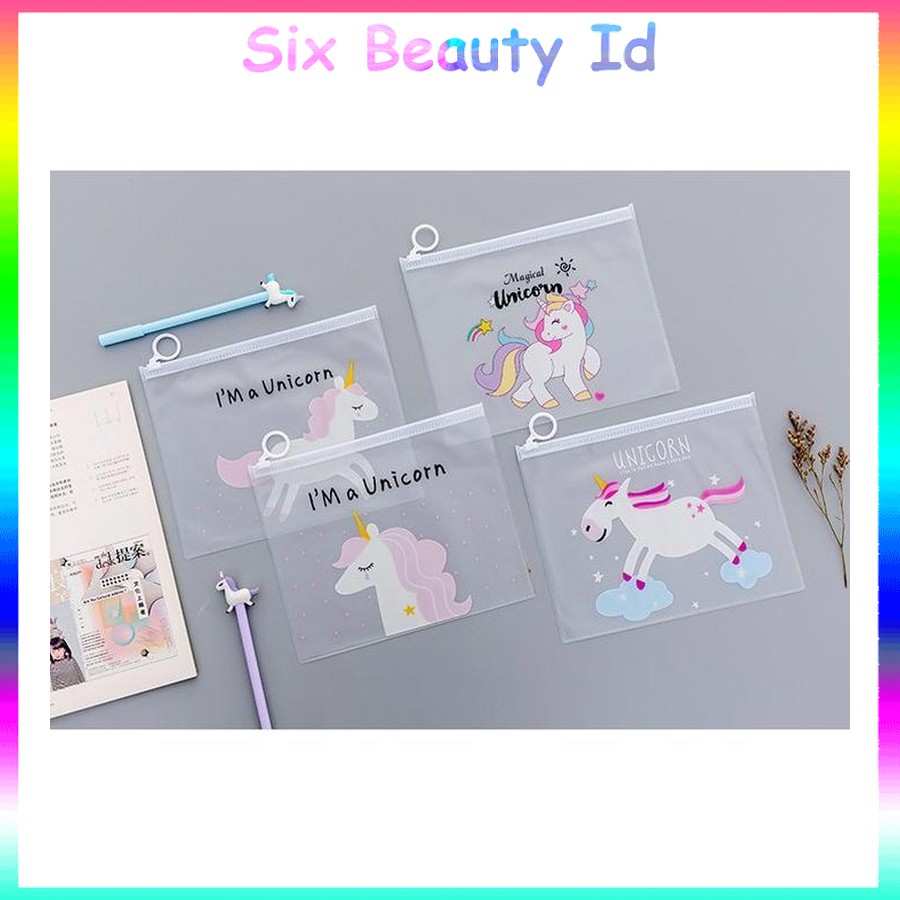

HOT! PF07 Unicorn A5 Stationery File Folder / Tempat Pensil