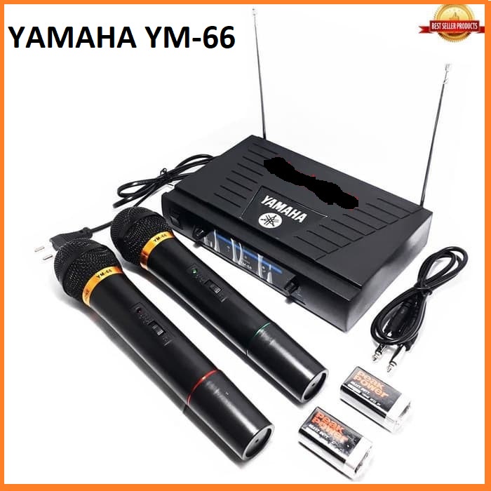 Yamaha Mic Wireless Karaoke YM-66 Microphone Tanpa Kabel