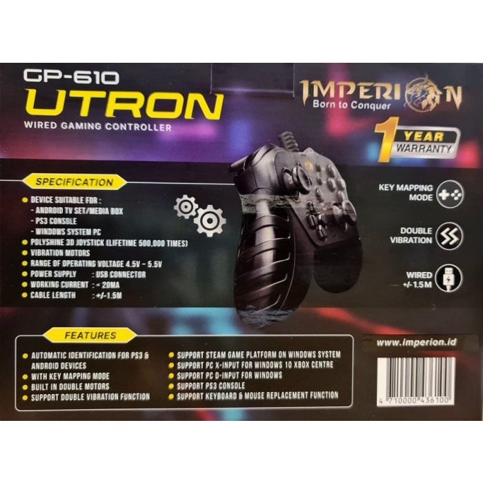 Gamepad Imperion Gp-610 Ultron / Gamepad Imperion Ultron