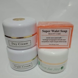 Walet super / Cream walet super original / Krim walet original, Cream Walet original pot putih 4 in 