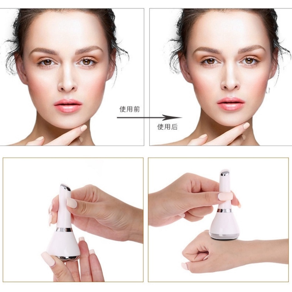 ALAT PENGENCANG KULIT WAJAH MATA GETAR ELEKTRIK PUTIH LA133W1 FACE LIFT PEMIJAT MUKA BADAN FACIAL MASSAGER PERAWATAN MURAH