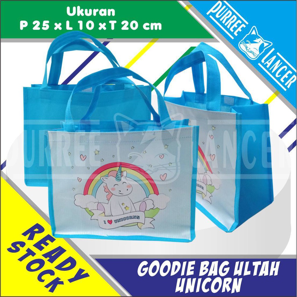 

Goodie Bag ultah Unicorn / Tas Souvenir / Tas Ulang tahun Tema Unicorn (Ready Stock)