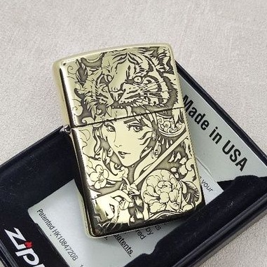⭐⭐⭐⭐⭐Zippo Tiger Lady Samurai Oda Original