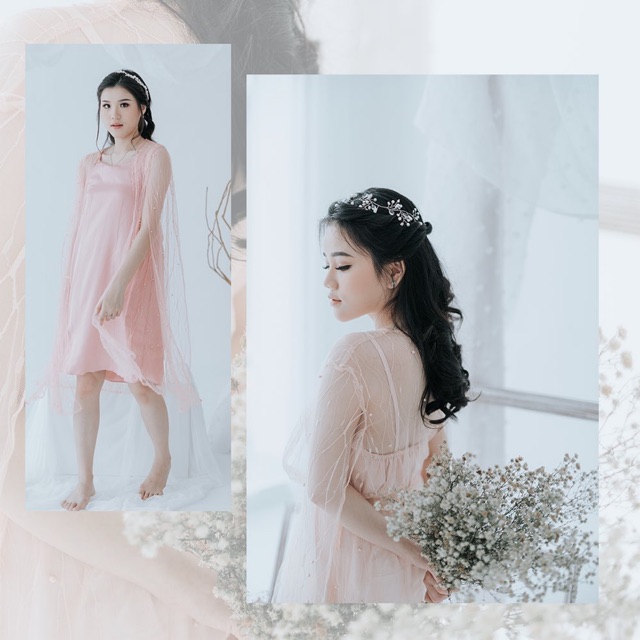 𝙏𝙪𝙩𝙪𝙡𝙡𝙚 Pearlie Cape Robe Peach