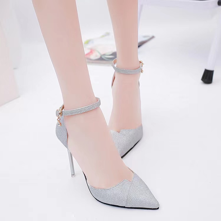 Premium Ankle Strap Giltter Heels 5130 (35-39)