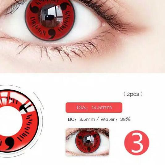 Diskon Softlens Lensa Mata Warna Merah Putih Kuning Naruto Sharingan Anime Termurah Shopee Indonesia