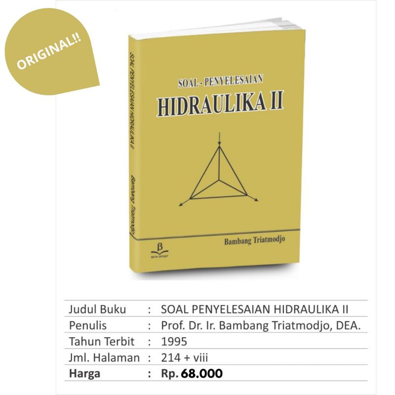 

BUKU TEKNIK SIPIL // SOAL PENYELESAIAN HIDRAULIKA - II (ORIGINAL)