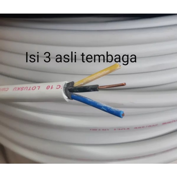 Kabel LOTUS Isi 3x2,5 mm Kabel Listrik Tembaga Kuningan / Kabel Instalasi Kabel Listrik Tunggal Isi 3