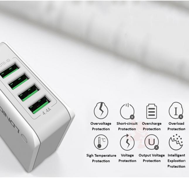 Pasti Trending LDNIO CHARGER 4 PORT AUTO-ID 4.4A 22W A4403