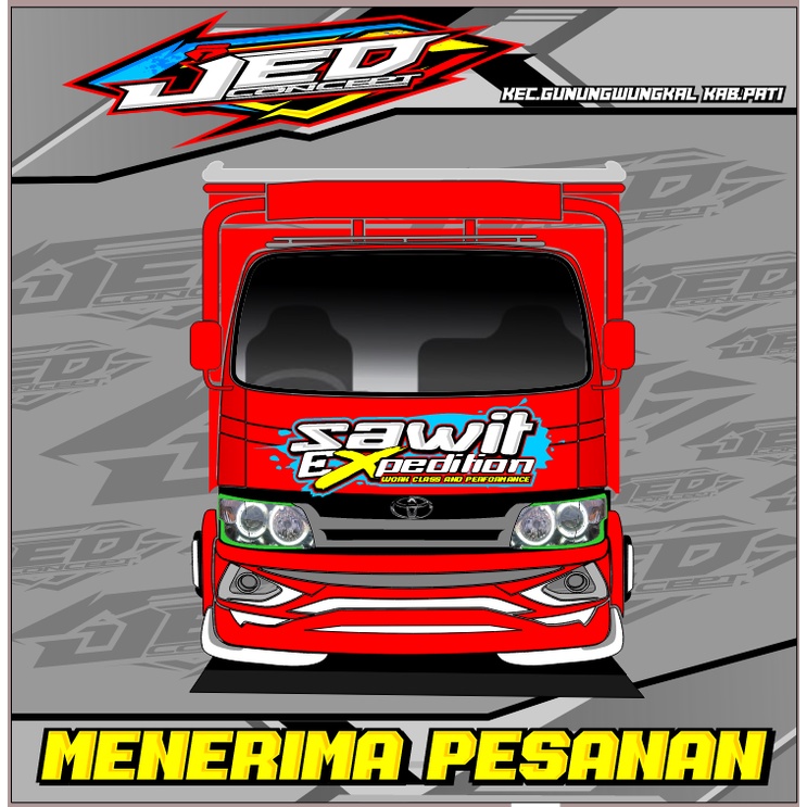 stiker kabin depaan dyna / decal kabin depan dyna