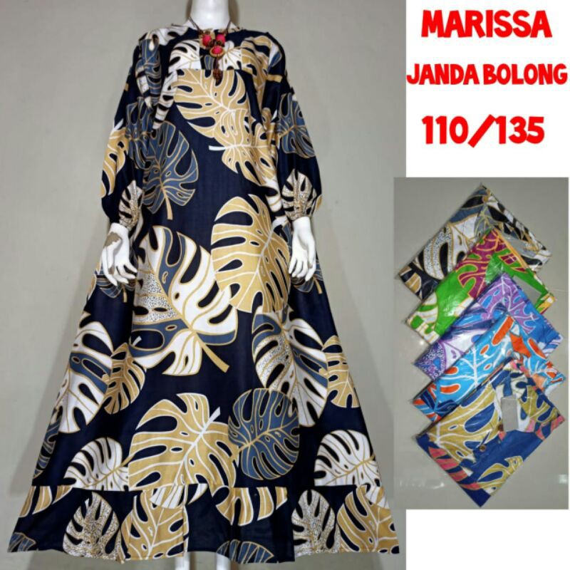 Daster Marisa Jumbo Busui Wanita Dewasa Lengan Panjang Terbaru Kekinian Rayon Grosir Sultan Lowo