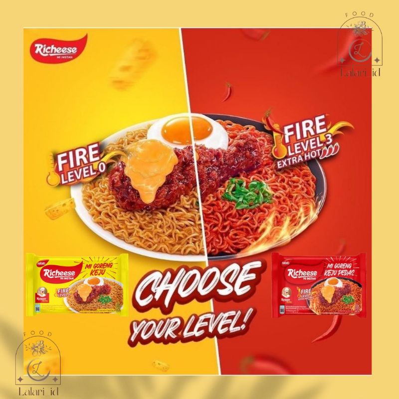 MIE RICHEESE LEVEL 0 DAN LEVEL 3 MIE RICHEESE VIRAL 1 DUS