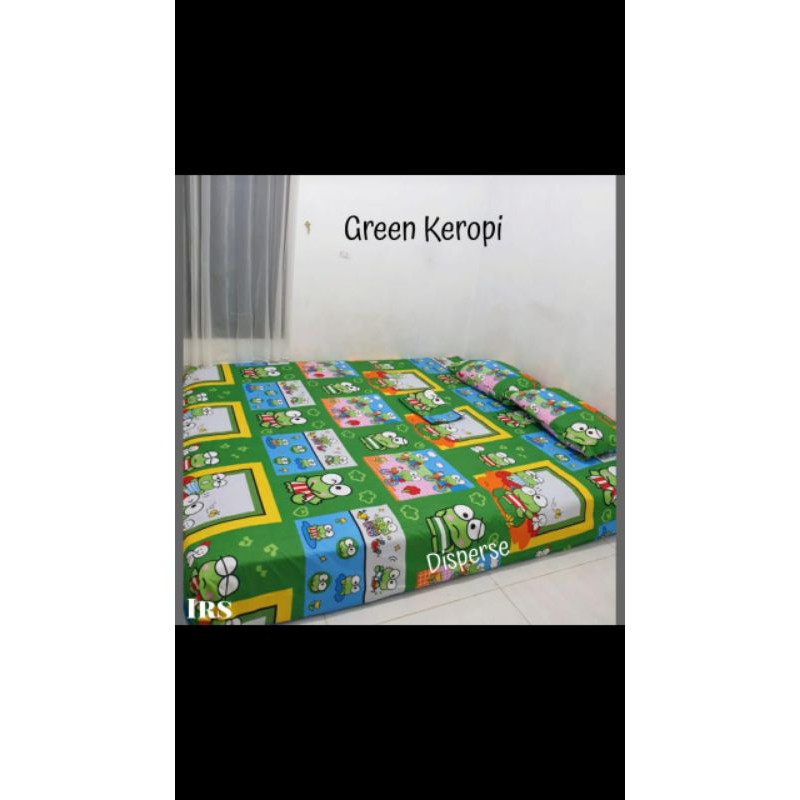 sale sprei green keropi ukur 180 dan 160