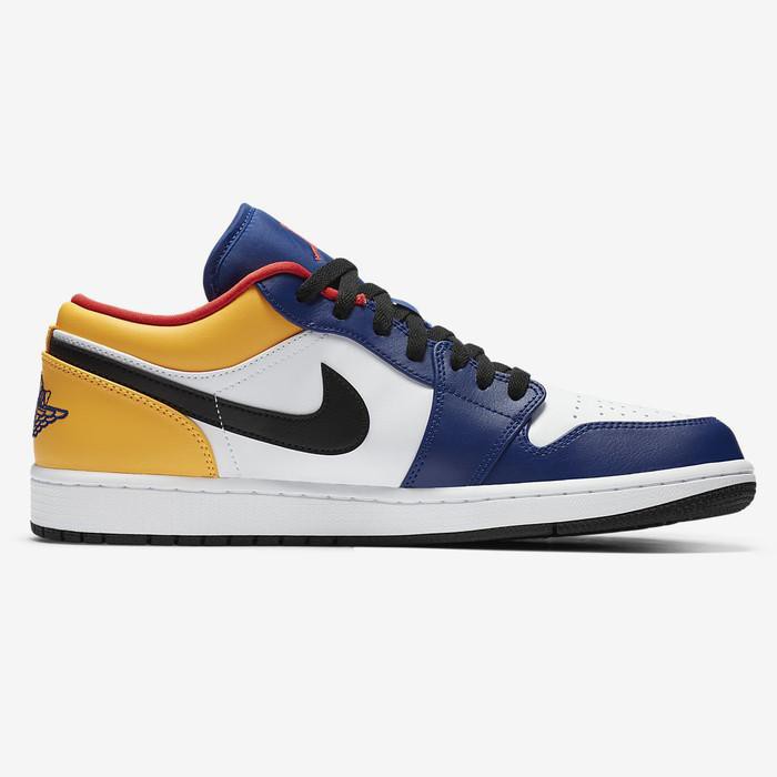 Galerysportivity Nike Air Jordan 1 Low White Deep Royal Blue Laser Orange Track Red Berkualitas Shopee Indonesia