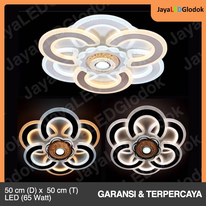 Lampu Gantung Plafon Ruang Tamu Hias Minimalis Kristal Kaca Lingkaran Unik