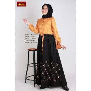 Cod Abaya Dannis A 210104 Polkadot Original Abaya Dannis Termurah Abaya Dannis Diskon Abaya Katun Ad