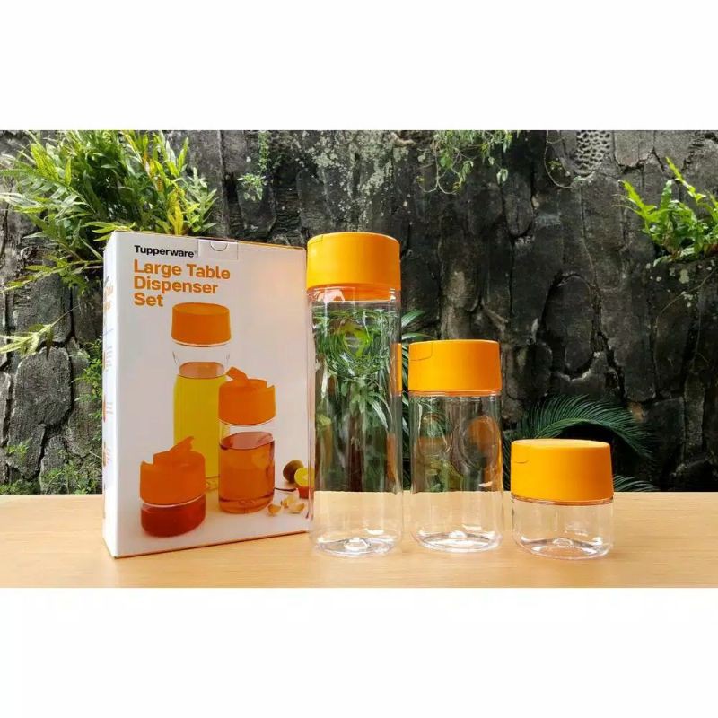 Tupperware Bottle oil minyak Large Table Dispenser set (3)