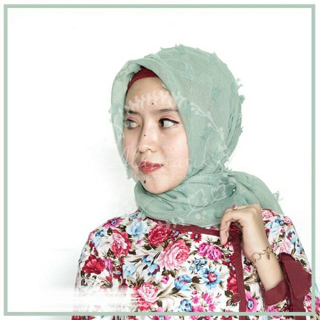 jilbab linen ruby / segiempat linen ruby / square rubiah R.19