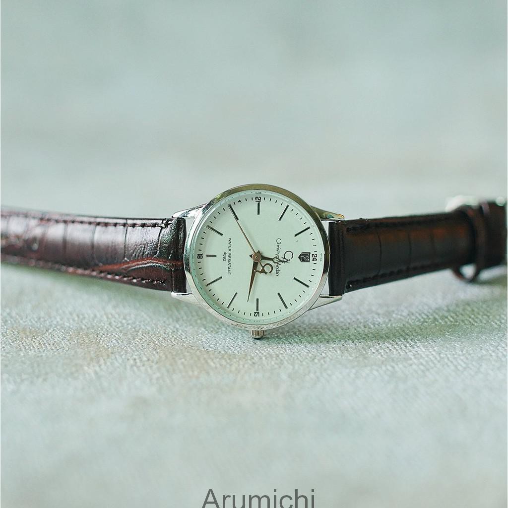 Christyan Arden Original Leather CA4082 Brown - White Dial (Wanita)