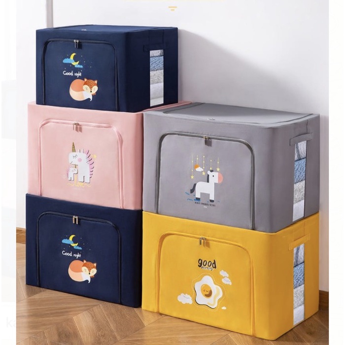 STORAGE BOX 66 liters karakter Double Zipper Large Box 66L - missbejogrosir