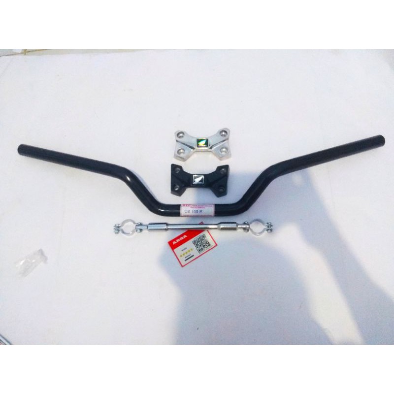 STANG STIR SETIR MOTOR CB 150 R CBR CROME/ HITAM MURAH / SET STABILIZER RAISER TUTUP STANG