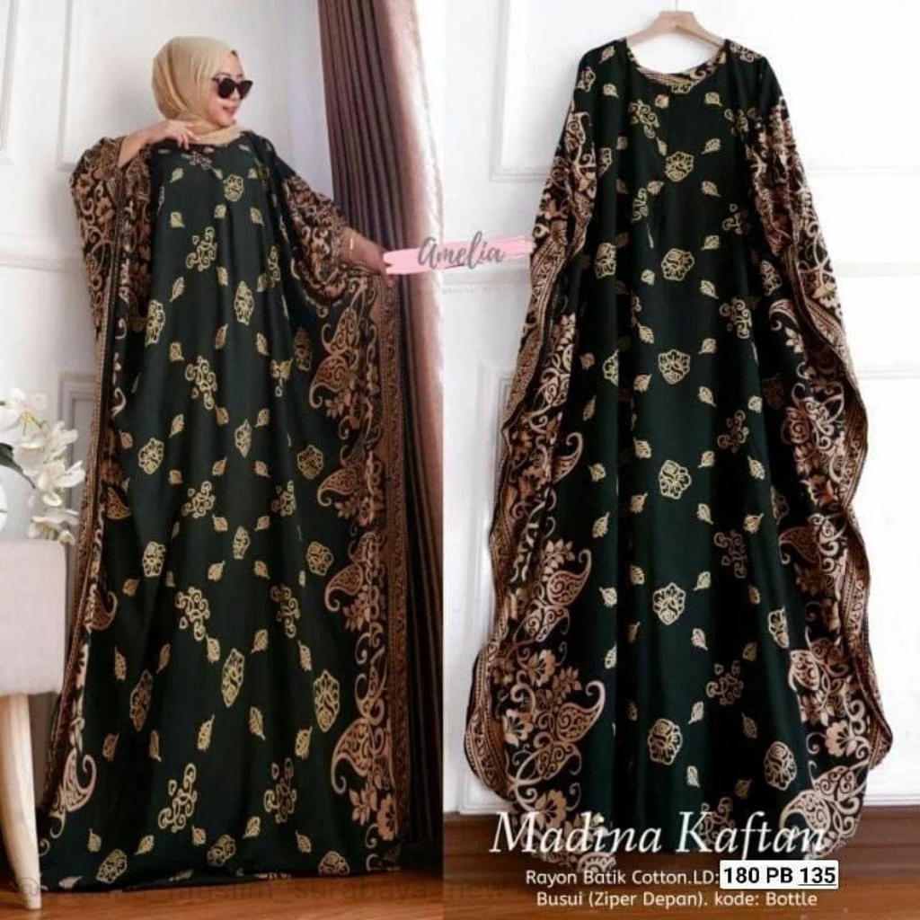 BILION KAFTAN MAXY DRESS SUPER JUMBO LD 150 DASTER BATIK BUSUI ZIPPER DEPAN GAMIS RAYON BATIK COTTON