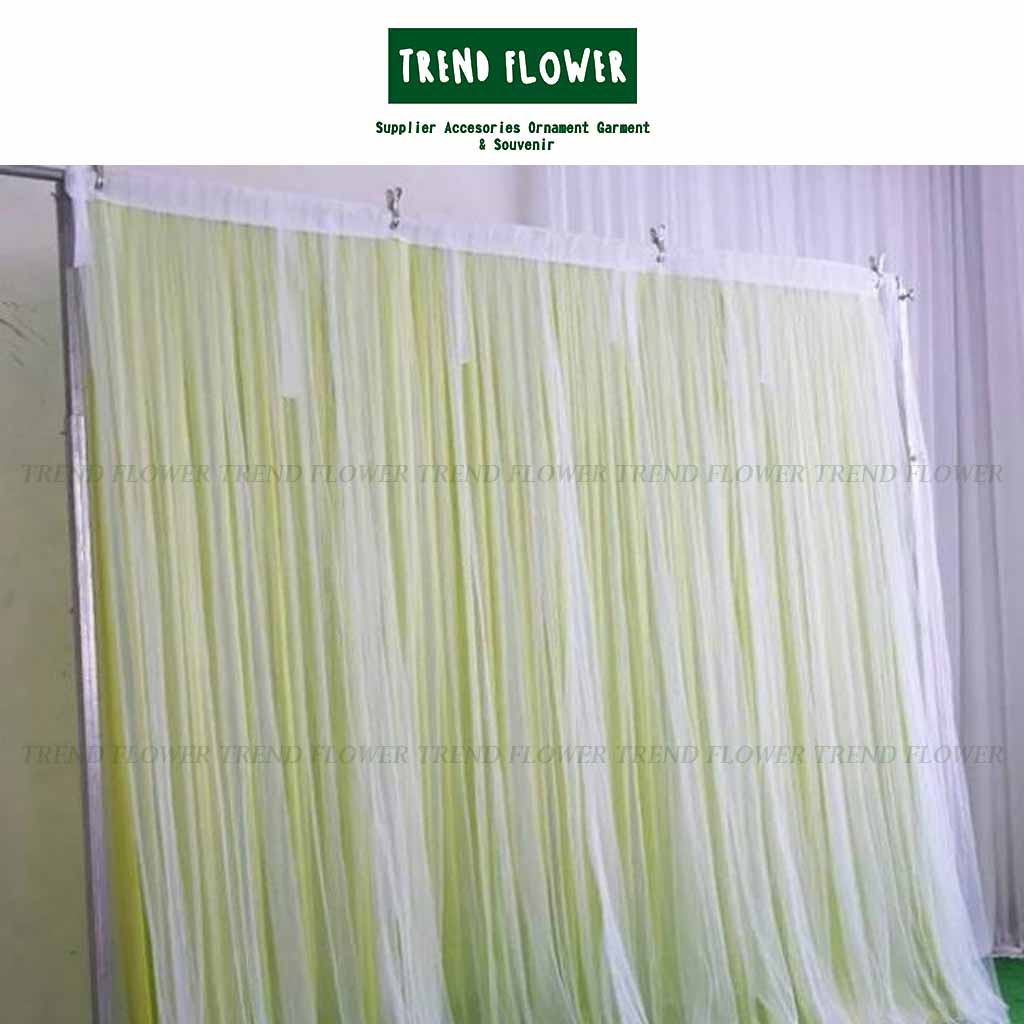BACKDROP KAIN PELES + TILLE BACKDROP DEKORASI LAMARAN BACKGROUND PERNIKAHAN UNIK MURAH