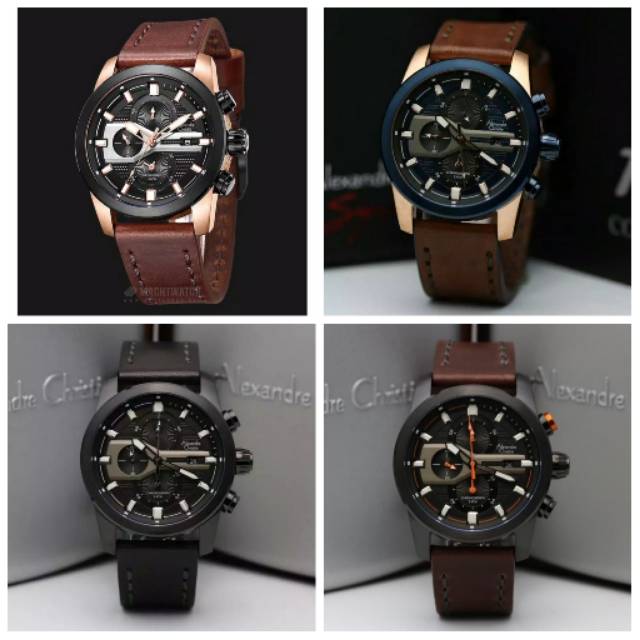 Jam Tangan Alexandre Christie 6270 / 6562 Pria Chronograph Original