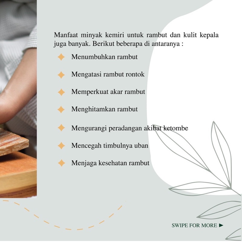 MINYAK KEMIRI BAKAR MURNI pelebat rambut menyuburkan rambut menghitamkan rambut