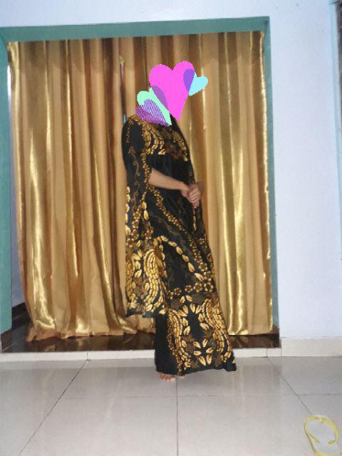 Ms Gamis Batik Sriwedari Maxi Super Jumbo Xxxxl Ld 128cm Bumil/busui Katun Sogan