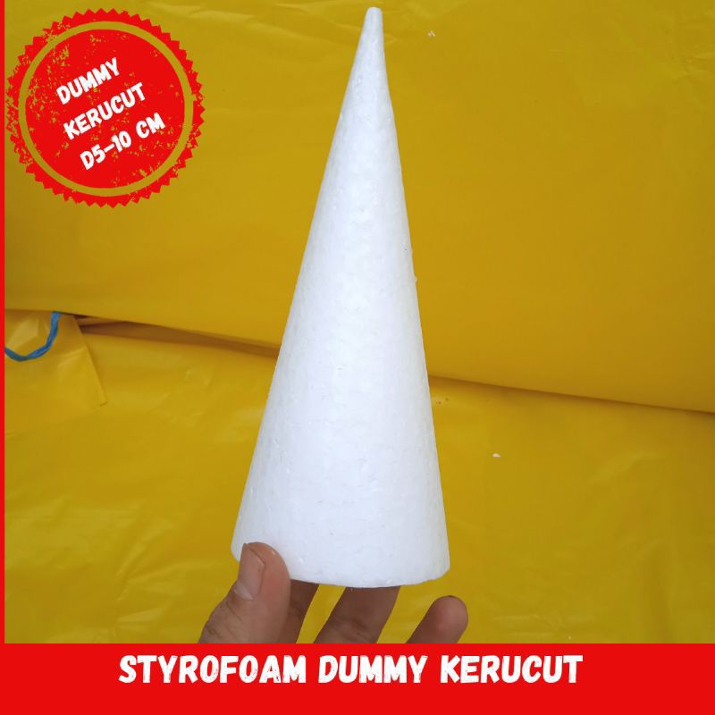 styrofoam kerucut cone / sterofoam kerucut / gabus kerucut tinggi 20 cm