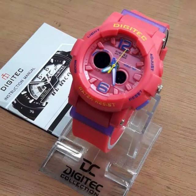 JAM TANGAN WANITA DIGITEC DG-2073 PINK STRAP RUBBER