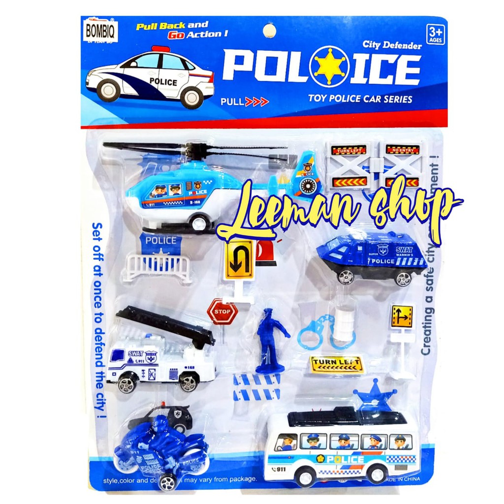 MAINAN MOBIL  MOBILAN  SET DIECAST POLISI NO  DYB168 96H 