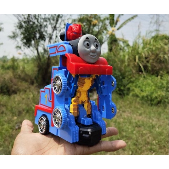 MAINAN ANAK COWOK MOBIL TRAIN BIRU BERUBAH ROBOT