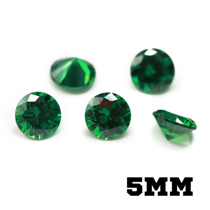 Cubic Zirconia Green 1.75 - 5MM A5 Quality Zircon