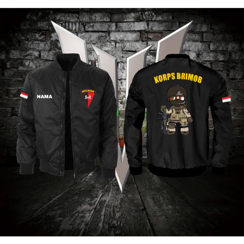 jaket korps brimob bomber/polri