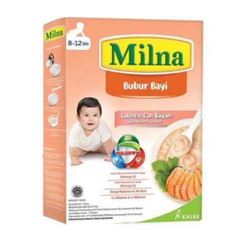 Milna Bubur Salmon Cah Bayam 120 gr