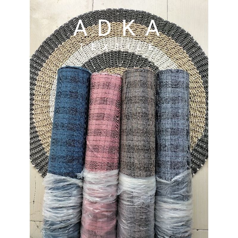 Bahan Kain katun madinah motif kotak (per 0.5m)